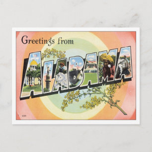 Carte Postale Salutations De L'Alabama