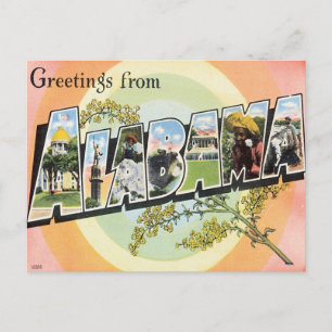 Carte Postale Salutations De L'Alabama