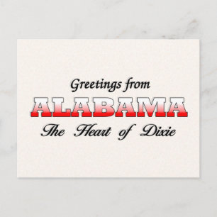 Carte Postale Salutations de l'Alabama