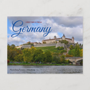 Carte Postale Salutations de l'Allemagne Marienberg Würzburg