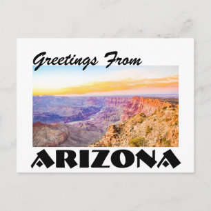 Carte Postale Salutations de l'Arizona Grand Canyon Sunset Postc