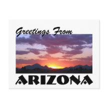 Salutations De L'Arizona ! Sunset Desert Mountain