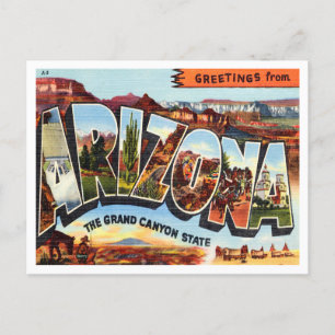 Carte Postale Salutations de l'Arizona, The Grand Canyon State