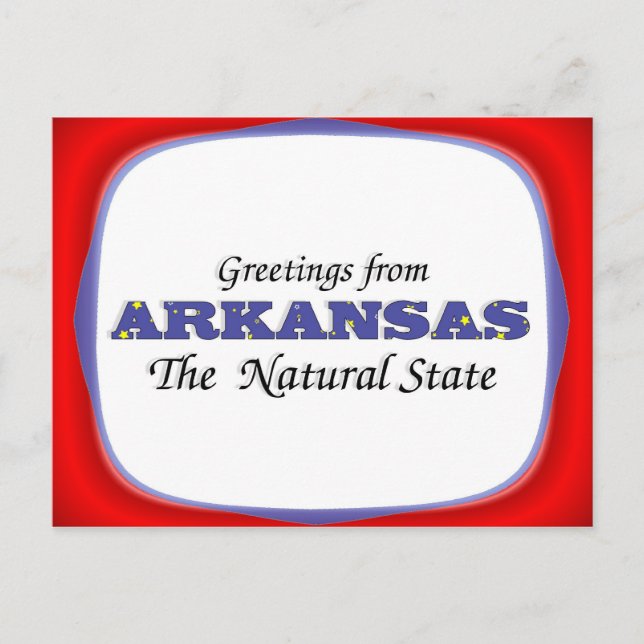 Carte Postale Salutations de l'Arkansas (Devant)