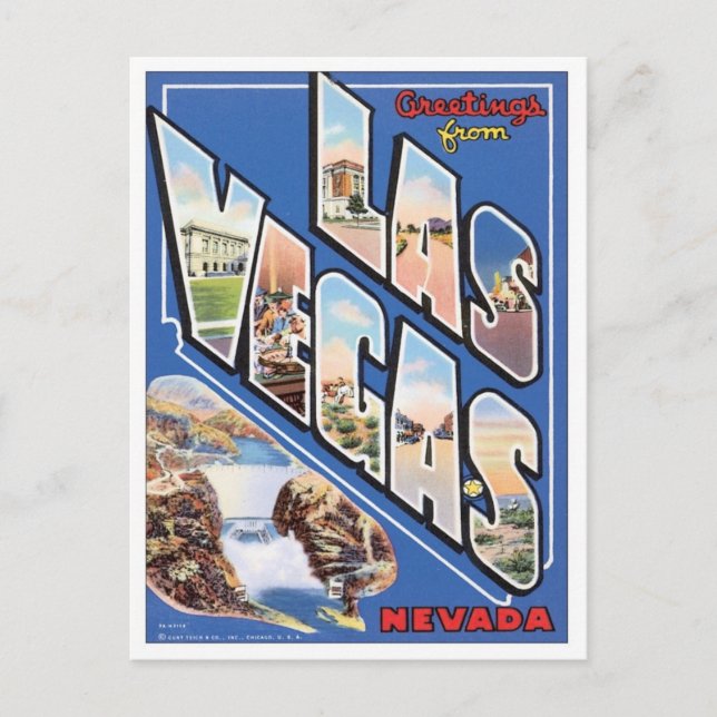 Carte Postale Salutations De Las Vegas (Devant)