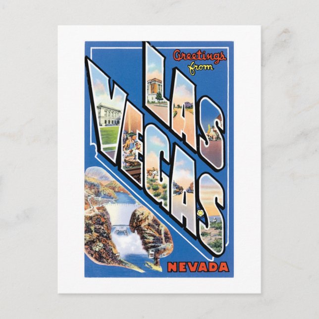 Carte Postale Salutations de Las Vegas ! (Devant)