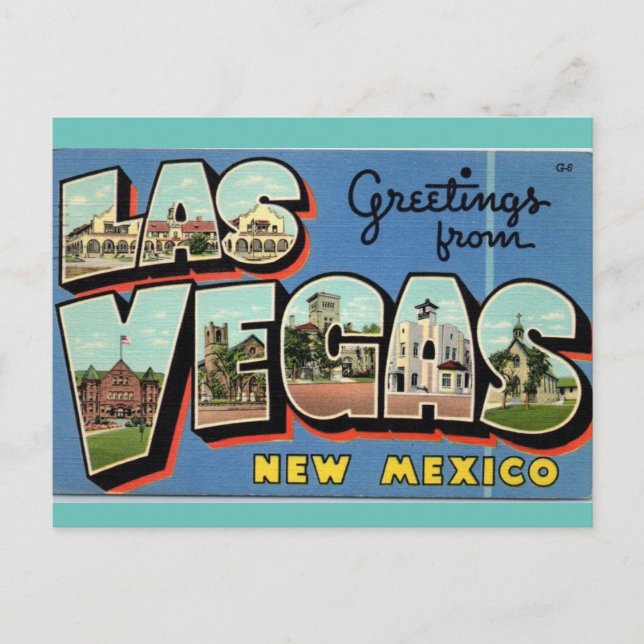 Carte Postale Salutations de Las Vegas Nouveau Mexique Voyage (Devant)