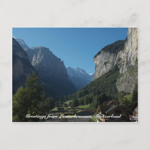 Carte Postale Salutations de Lauterbrunnen, Suisse 1