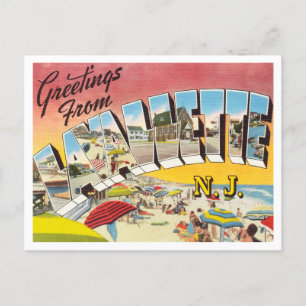 Carte Postale Salutations de Lavallette, New Jersey Travel