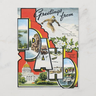 Carte Postale Salutations De L'Idaho