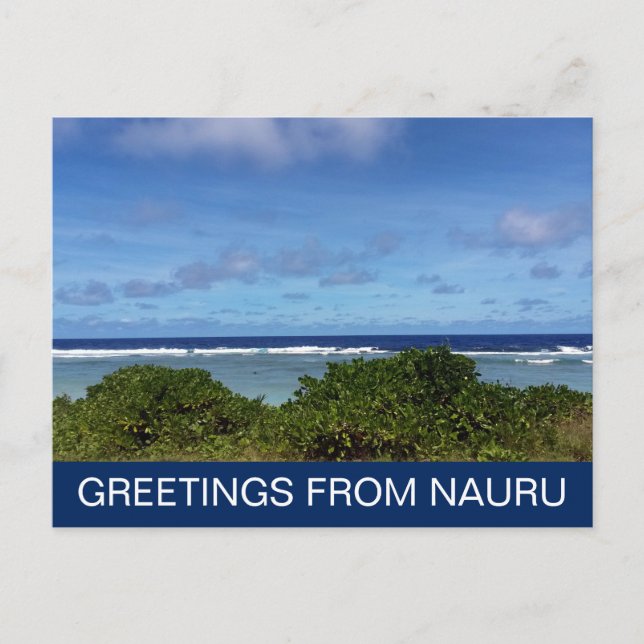 Carte Postale salutations de l'île de nauru (Devant)