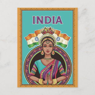 Carte Postale Salutations de l'Inde