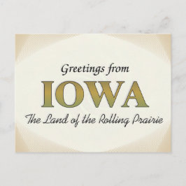 Carte Postale Salutations de l'Iowa