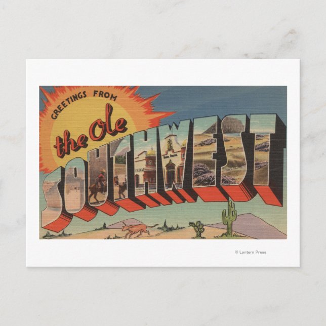 Carte Postale Salutations de l'Ole Southwest (Devant)