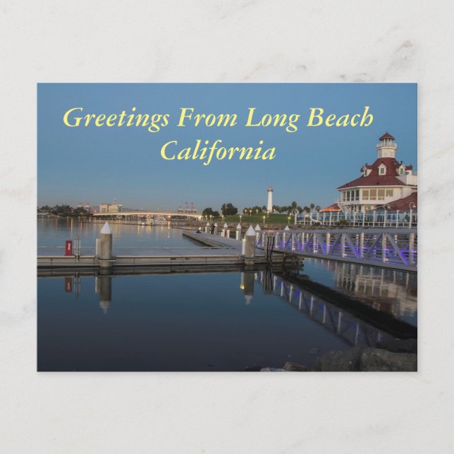 Carte Postale Salutations De Long Beach California (Devant)