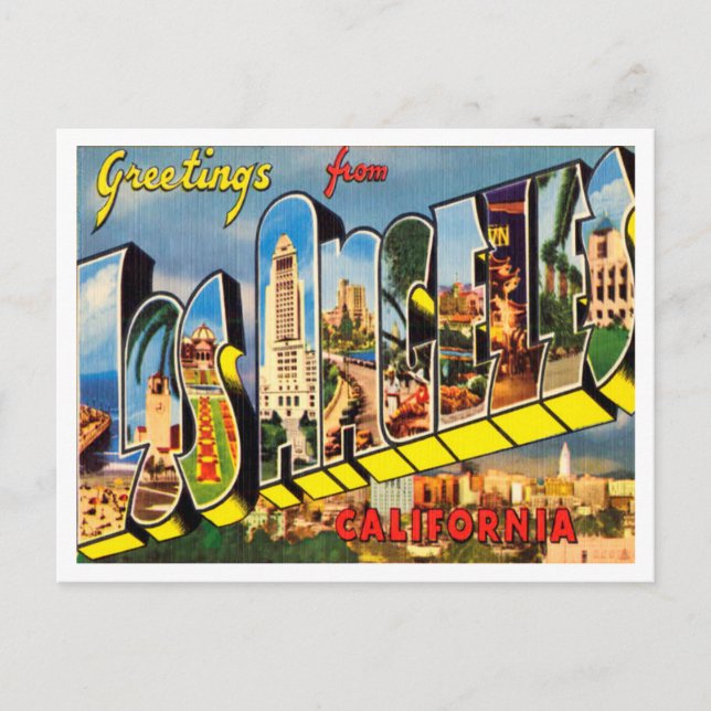 Carte Postale Salutations de Los Angeles, Californie Travel (Devant)