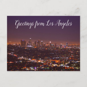 Carte Postale Salutations de Los Angeles Postcard Skyline