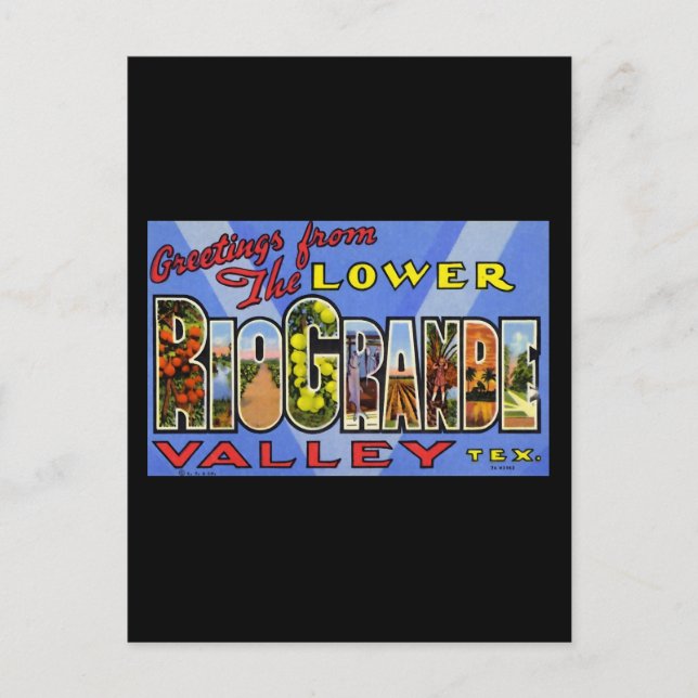 Carte Postale Salutations de Lower Rio Grande Valley Texas (Devant)