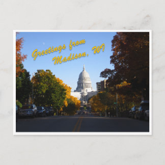 Carte Postale Salutations de Madison, WI
