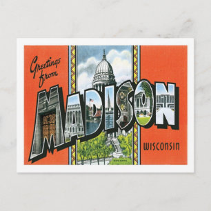 Carte Postale Salutations de Madison Wisconsin US City