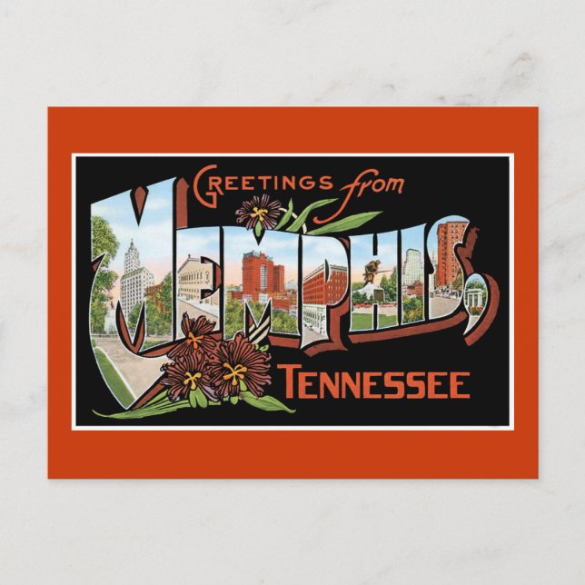 Carte Postale Salutations de Memphis, Tennessee (Devant)