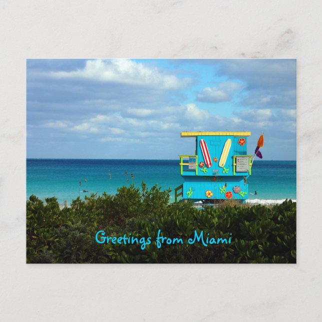 Carte Postale Salutations de Miami (Devant)