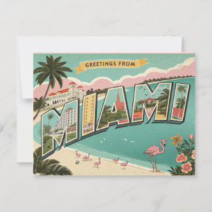 Carte Postale Salutations de Miami