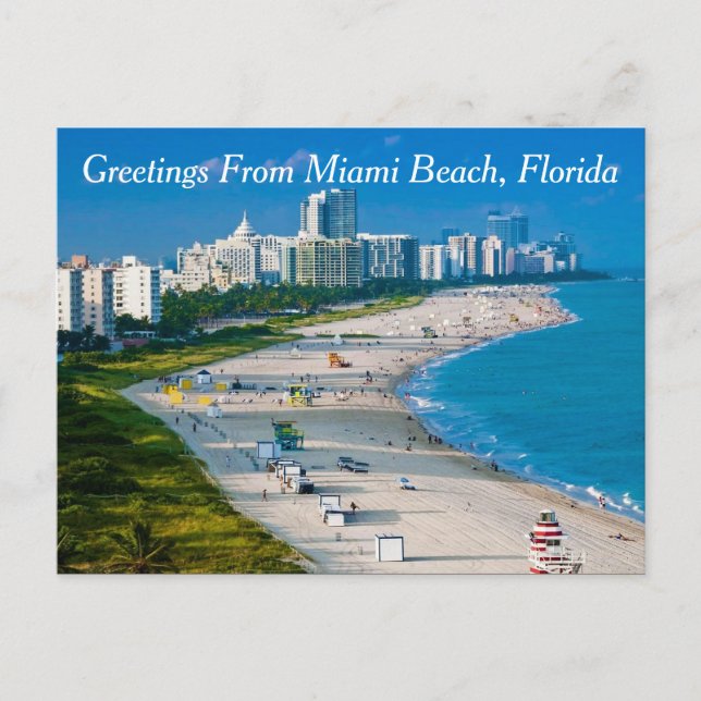 Carte Postale Salutations de Miami Beach (Devant)