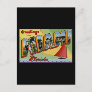 Carte Postale Salutations de Miami Floride