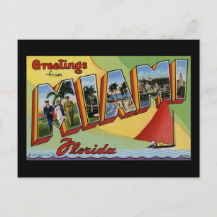 Carte Postale Salutations de Miami Floride