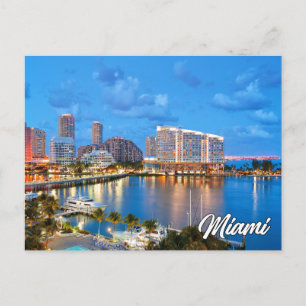 Carte Postale Salutations De Miami, Floride, États-Unis