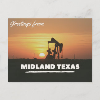 Carte Postale Salutations de Midland Texas Postcard