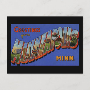 Carte Postale Salutations de Minneapolis Minnesota