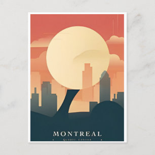 Carte Postale Salutations de Montréal, Vintage voyage du Canada
