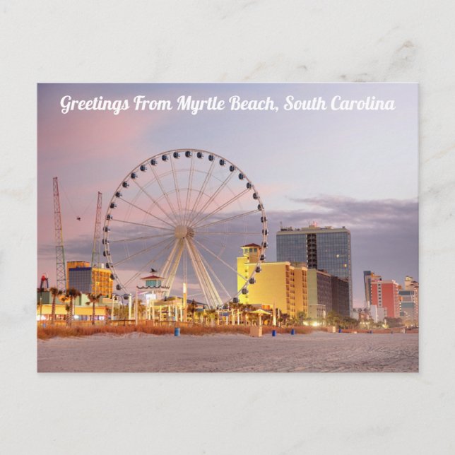 Carte Postale Salutations de Myrtle Beach, Caroline du Sud (Devant)