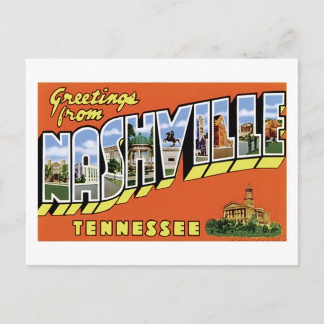 Carte Postale Salutations De Nashville ! (Devant)
