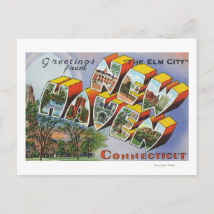 Carte Postale Salutations De New Haven, CT