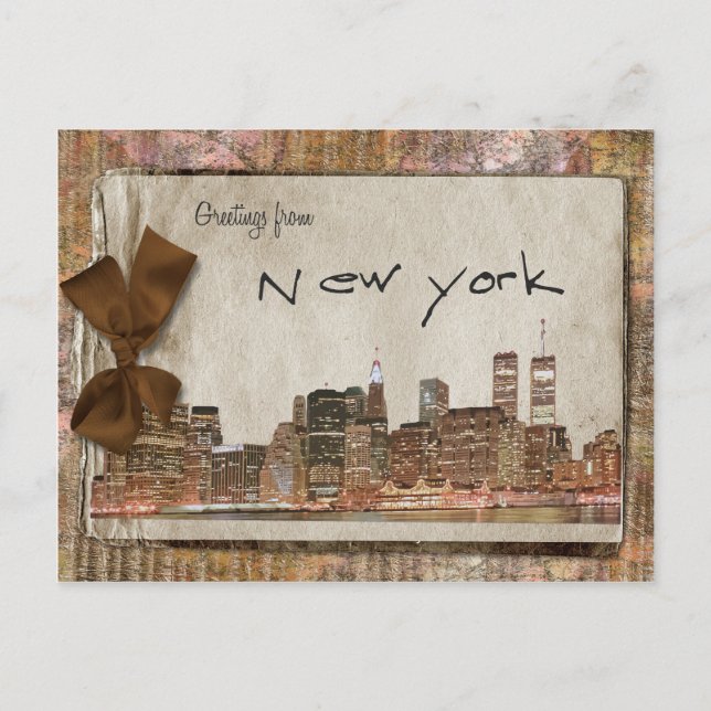 Carte Postale Salutations de New York (Devant)