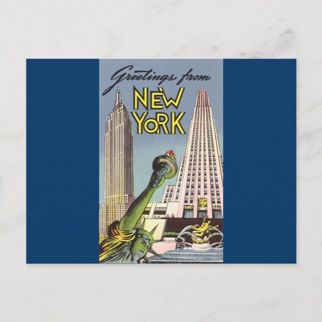 Carte Postale Salutations De New York (Devant)
