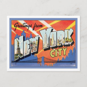 Carte Postale Salutations De New York City America