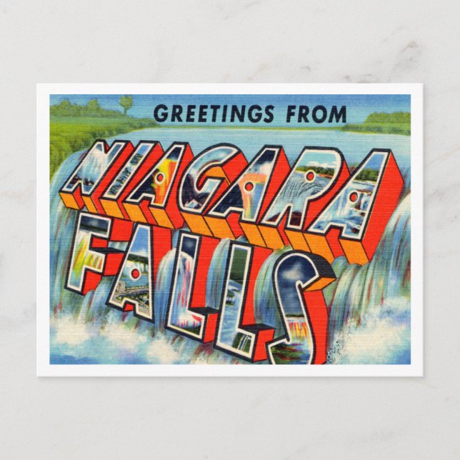 Carte Postale Salutations de Niagara Falls, New York Travel (Devant)