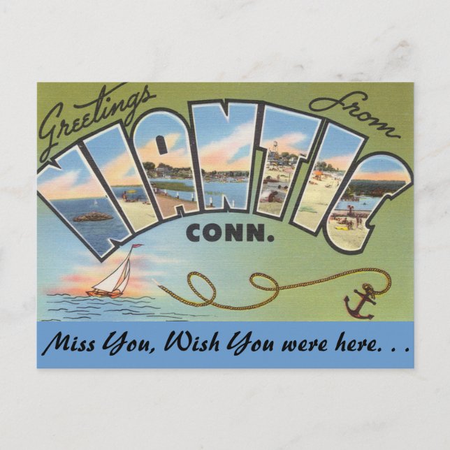 Carte Postale Salutations de Niantic (Devant)