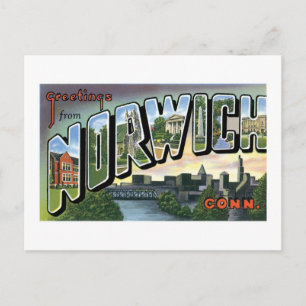 Carte Postale Salutations de Norwich, Connecticut !