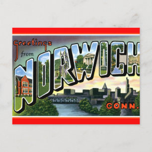 Carte Postale Salutations De Norwich Connecticut