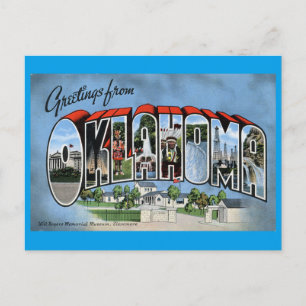 Carte Postale Salutations De Oklahoma