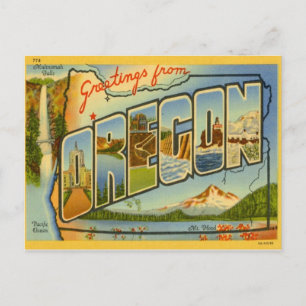 Carte Postale Salutations de Oregon OR