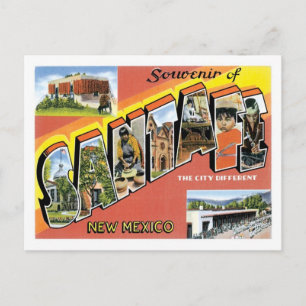 Carte Postale Salutations de Père Noël Fe NM US City