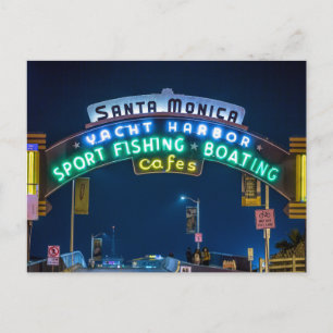 Carte Postale Salutations De Père Noël Monica, Californie