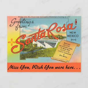 Carte Postale Salutations de Père Noël Rosa