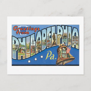 Carte Postale Salutations de Philadelphie, PA